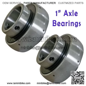 Set of 2, 1" Rear Axle Bearing Go Kart Racing Minibike ATV Cart Barstool Parts