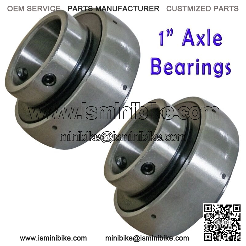 Set of 2, 1" Rear Axle Bearing Go Kart Racing Minibike ATV Cart Barstool Parts