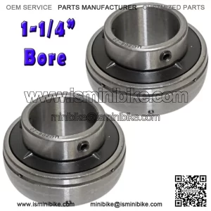 Set of 2, 1-1/4" (1.25) Rear Axle Bearing, Sealed, Go Kart Racing Minibike Parts