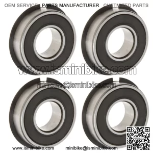 Set of 4 High Speed Wheel Bearing w/ Snap Ring 1-3/8 OD x 5/8 ID Go Kart Parts