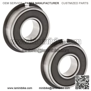 Set of 2 High Speed Wheel Bearing w/ Snap Ring 1-3/8 OD x 5/8 ID Go Kart Parts