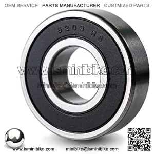 2 Jackshaft Bearings w/Grease for Coleman CT200U BT200X CT200U-EX RB200 196cc Mini Bike,Baja MB200, Massimo MB200, Realtree RT200 6203RS(Pack of 2)