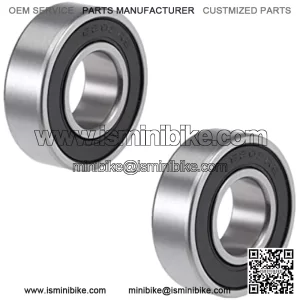 Front and Rear Wheel Bearing Set fit Coleman Powersports CT200U, CT200U-EX Trail 200 Mini Bike, Baja MB165 MB200 Mini Bikes Part# GB276-89/6202Z (2, RS)