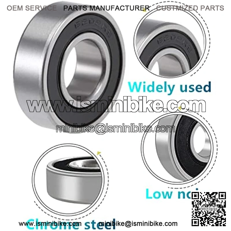 Front and Rear Wheel Bearing Set fit Coleman Powersports CT200U, CT200U-EX Trail 200 Mini Bike, Baja MB165 MB200 Mini Bikes Part# GB276-89/6202Z (2, RS) - Image 3