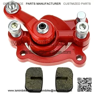 Red Rear Disc Brake Caliper With one Pairs Spare Brake Pads for Predator 212 Moto MM-B80 MM-B105