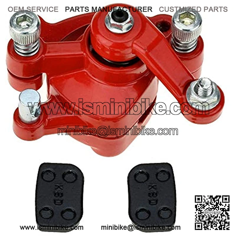 Red Rear Disc Brake Caliper With one Pairs Spare Brake Pads for Predator 212 Moto MM-B80 MM-B105 - Image 2