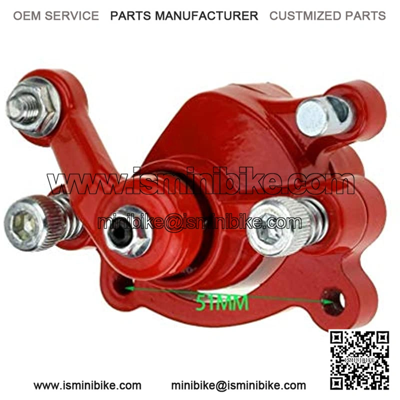 Red Rear Disc Brake Caliper With one Pairs Spare Brake Pads for Predator 212 Moto MM-B80 MM-B105 - Image 3