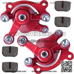 front Rear Disc Brake Caliper with Brake Pads Compatible with Motovox MBX10 MBX11