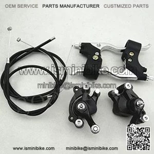 Brake Caliper Parts with Cable Levers Kit for Mini Pit Dirt Quad Pocket Bike 47cc 49c
