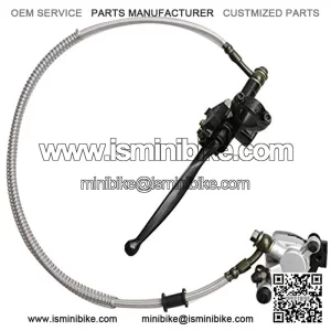 Front Disc Brake Master Cylinder Caliper Assembly Replacement for 2 Stroke 43cc 47cc 49cc Mini Pocket Bike Dirt Bike Mini Chopper Scooter