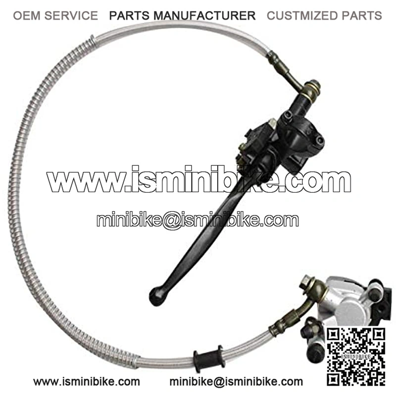 Front Disc Brake Master Cylinder Caliper Assembly Replacement for 2 Stroke 43cc 47cc 49cc Mini Pocket Bike Dirt Bike Mini Chopper Scooter