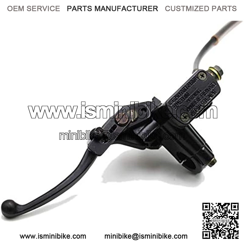 Rear Hydraulic Disc Brake System Caliper, PRO BAT, ATV Quad Rear Hand Brake Assembly Master Cylinder Caliper Come with Brake Pads for 50cc 70cc 110cc 125cc 150cc Quad Bike ATV Buggy, Black - Image 4