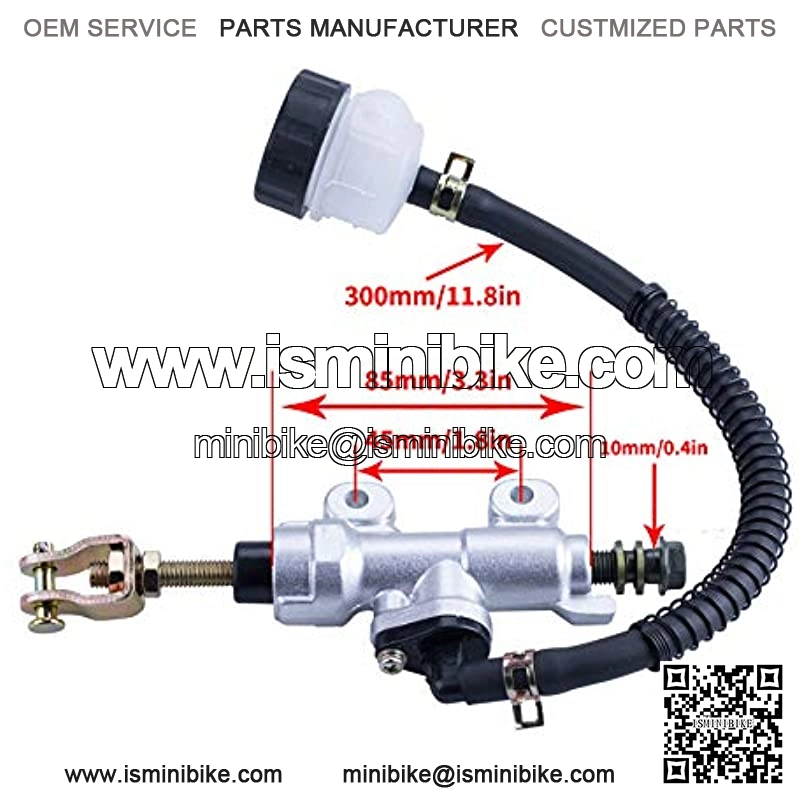 Universal Rear Brake Master Cylinder Compatible with 70cc 90cc 110cc 125cc ATV/Chinese Dirt Bike/Yerf Dog 150cc Arctic Cat 700 EFI 2006 Roketa Taotao Yard Card 150cc Go Karts Honda ATC 250R - Image 3