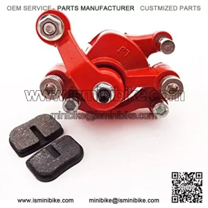 Red Rear Right Side Disk Disc Brake Caliper + Spare Brake Pads Fo Chinese Mini Pocket Dirt Bike Scooter Minimoto