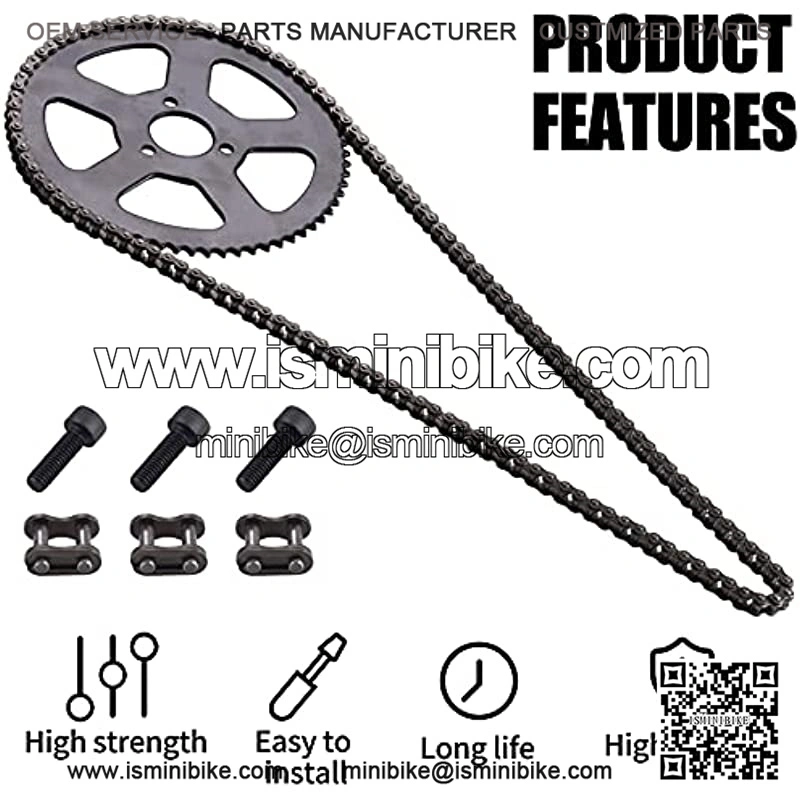 25H 136Links Chain + 68T 68 Tooth Rear Sprocket,fit for 49CC Mini Small Sports Car Pocket Bike 2 Stroke Off-Road Motorcycle Chain Pinion Chain Drive Gear - Image 4
