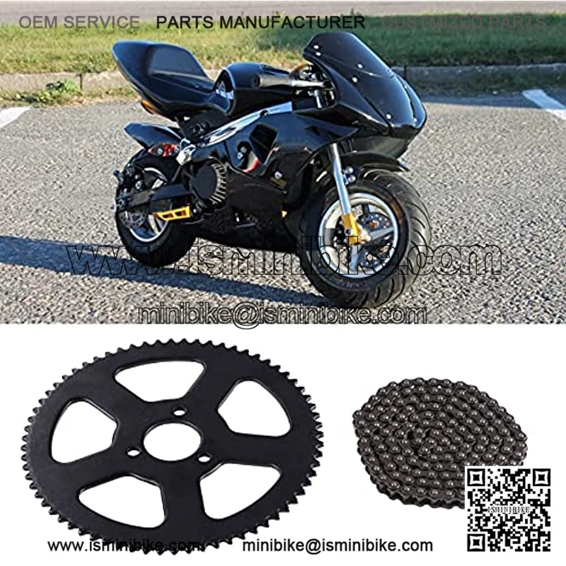 25H 136Links Chain + 68T 68 Tooth Rear Sprocket,fit for 49CC Mini Small Sports Car Pocket Bike 2 Stroke Off-Road Motorcycle Chain Pinion Chain Drive Gear - Image 5