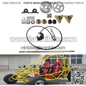 Go Kart Rear Axle Kit Brake Master Cylinder Disc Rotor Hub Replacement for Go Kart Drift Trike Cart ATV