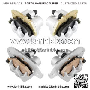 Front Rear Left Right Brake Caliper W /Pad For Yamaha Rhino 700 YXR700 4X4 08-13