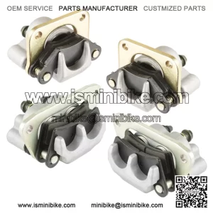 Front Rear Left Right Brake Caliper w/ Pads fits Polaris RZR S 800 EFI 2009-2014