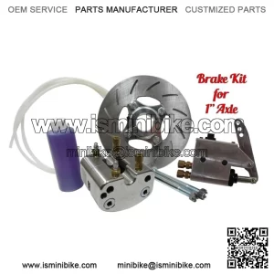 Hydraulic Disc Brake Kit for 1" Axle Go Kart Racing Drift Trike Cart Parts NEW