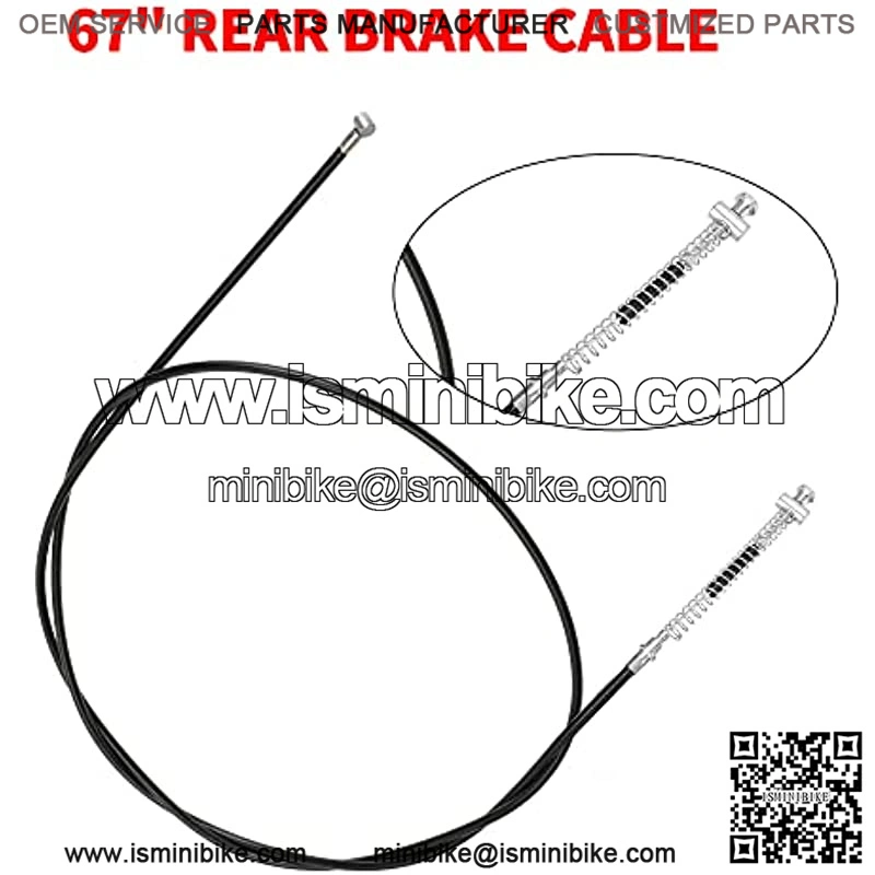 Upgrade 67" Rear Drum Brake Cable Left Clutch Brake Handle Lever Chain Tensioner Adjuster for 212cc 196cc 6.5Hp Coleman CT200U CT200U-EX Baja Warrior Hensim MB165 Massimo MB200 Mini Bike Parts - Image 2