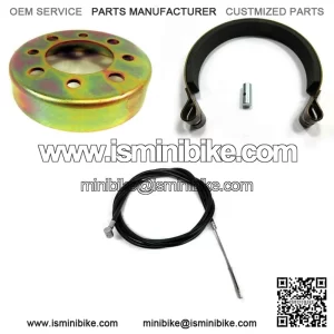 4" Band Brake Drum Kit w/cable Go Karts Mini Bikes Drift Trike