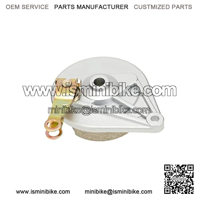 Mini Bike Rear Drum Brake Cover Shoes Assembly for Baja Warrior Heat Massimo MB165 MB200 196cc 200cc 6.5hp Motorsports Mini Bike Motor Silver Parts - Image 2