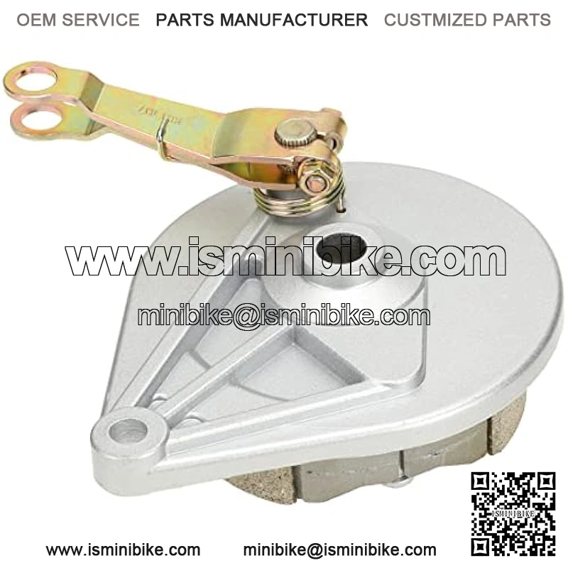 Mini Bike Rear Drum Brake Cover Shoes Assembly for Baja Warrior Heat Massimo MB165 MB200 196cc 200cc 6.5hp Motorsports Mini Bike Motor Silver Parts - Image 5