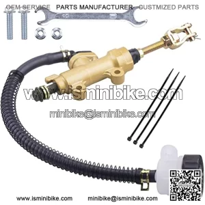 Universal Rear Brake Master Cylinder Compatible with 70cc 90cc 110cc 125cc ATV/Chinese Dirt Bike/Yerf Dog 150cc Arctic Cat 700 EFI 2006 Roketa Taotao Yard Card 150cc Go Karts(GOLD)