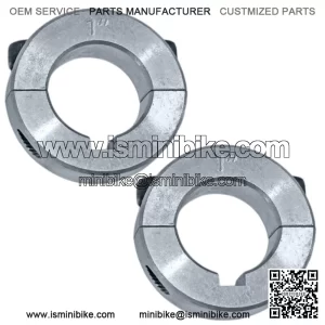 Set of 2, 1" Aluminum Split Locking Collar Go Kart Racing Mini Bike Trike Parts