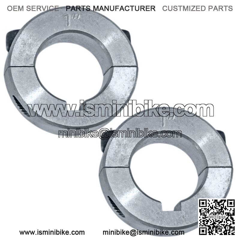 Set of 2, 1" Aluminum Split Locking Collar Go Kart Racing Mini Bike Trike Parts