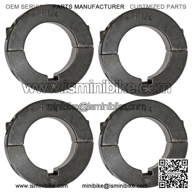 Set of 4, 1-1/4" Steel Split Axle Locking Collars Go Kart Racing Cart Parts