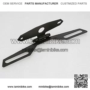 Universal Mini License Plate Tail Brake Light Tag Holder Folding Bracket Mount