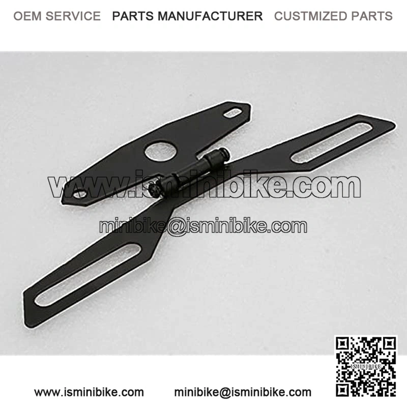 Universal Mini License Plate Tail Brake Light Tag Holder Folding Bracket Mount - Image 3
