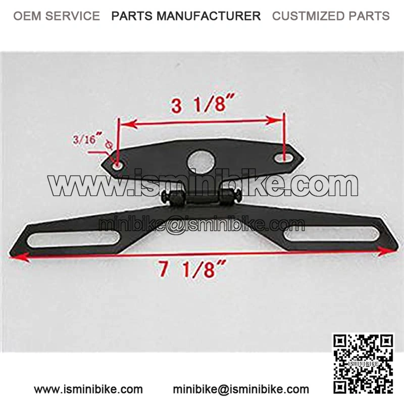 Universal Mini License Plate Tail Brake Light Tag Holder Folding Bracket Mount - Image 5