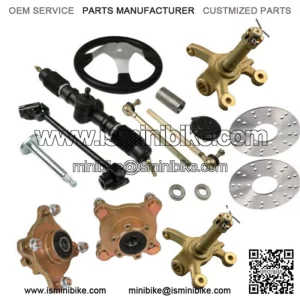 complete set 300mm go kart steering wheel assembly tie rod rack