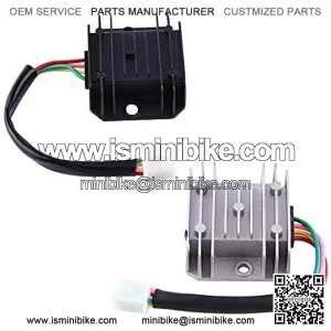 4 Wires 12V 4-pin Voltage Regulator Rectifier for 50cc 70cc 90cc 110cc 125cc ATV Scooters Go Karts Quad 4 Wheelers Moped Dune Buggy Sandrail Roketa Taotao Rectifier(Black)