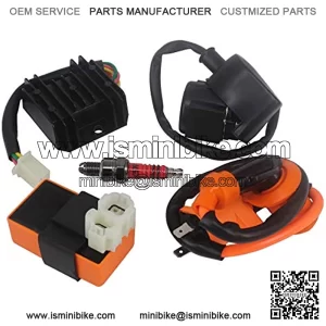 HKOO High Performance Racing 6 Pin AC CDI Ignition Coil Voltage Regulator Rectifier Solenoid Relay for GY6 50cc 125cc 150cc ATV Quad Go Kart Moped