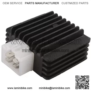 4-Pin Voltage Regulator Rectifier for GY6 50cc 70 cc 90cc 110 cc 125cc 150 cc ATV Scooters Go Karts Quad 4 Wheelers Moped Dune Buggy Sandrail Roketa Taotao Sunl Jonway