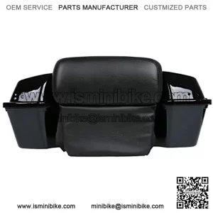 Tour Pack Trunk Backrest Pad Fit For Harley Touring 1997-2013 (Black Latches)