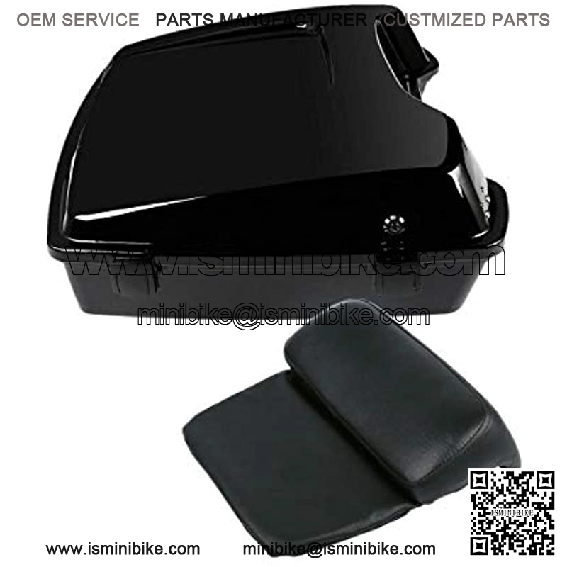Tour Pack Trunk Backrest Pad Fit For Harley Touring 1997-2013 (Black Latches) - Image 2
