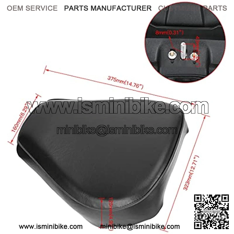 Black Seat for 196cc 6.5HP Massimo MB200 Hensim TrailMaster Baja Heat Warrior MB165 MB200 Mini Bike Motorsports Black - Image 3