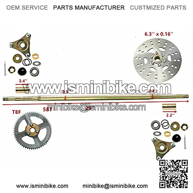 Rear Axle Assembly Go Kart Rear Wheel Axle Shaft Assembly Complete Wheel Hub Kit for DIY Go Kart ATV - Image 2