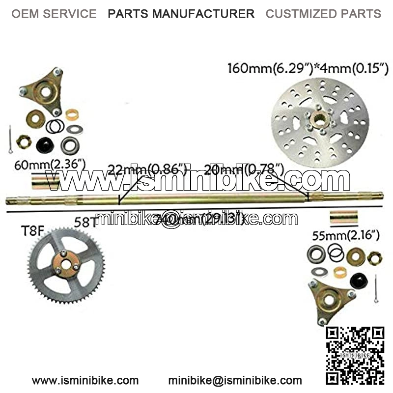 For Go Kart Quad Trike Rear Axle Shaft Assembly Set 740mm - Image 3