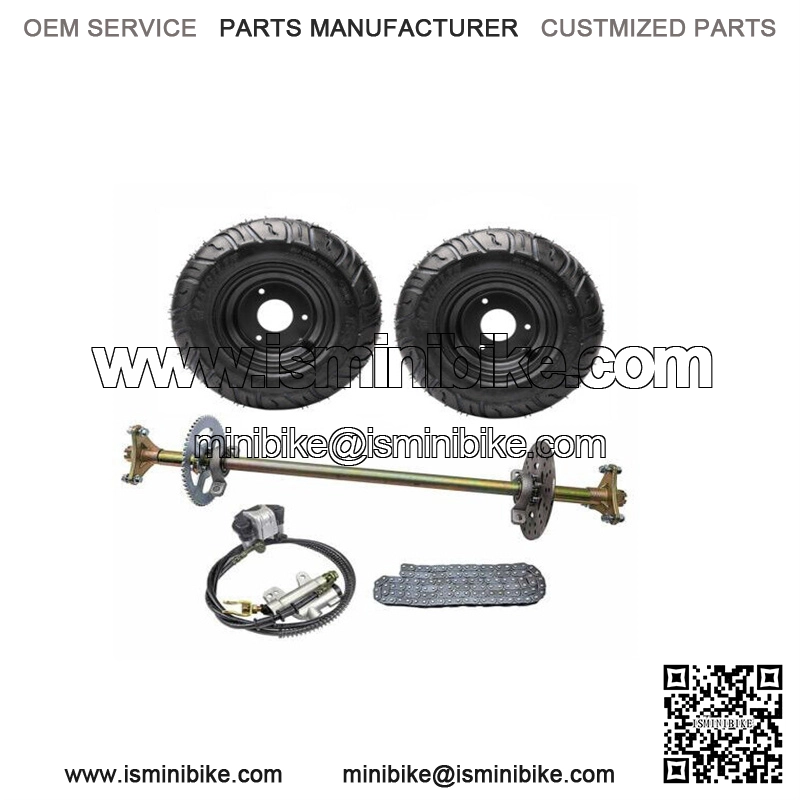 29" Go Kart Rear Axle Kit Wheels Sprocket Brake Assembly Disc Hub for ATV Trike