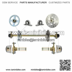 Complete Go Kart Live Rear Axle Kit Wheel Hub For Go kart Boat Cart Trike Quad