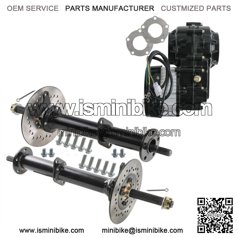40" Go kart Rear Axle Kit 48V 500W Differential Brushless Motor Trike Golf Cart