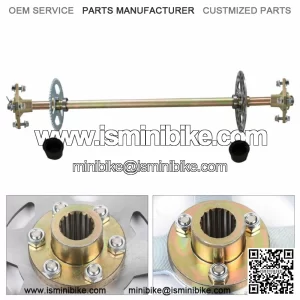 Go Kart Complete Rear Live Axle Kit for Brake Disc Caliper ATV QUAD Buggy