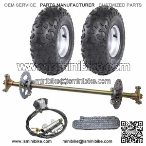 29" 740mm Go Kart Trike Rear Live Axle Kit Brake Caliper 6" Wheels Sprocket Hub