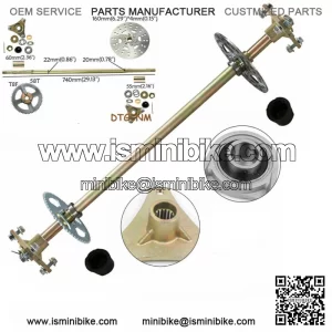 29" ATV Quad Go Kart Rear Live Axle Kit Sprocket Brake Wheel Hub Go Cart ATV US